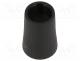 Knob, conical, thermoplastic, Shaft  6mm, Ø12x17mm, black