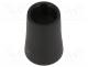 K88-BLK - Knob, conical, thermoplastic, Shaft  6mm, Ø12x17mm, black