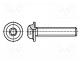 Screw, with flange, M4x8, Head  button, Torx, steel, zinc, TX20