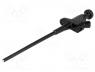 Clip-on probe, pincers type, 60VDC, black, 4mm, Overall len 158mm