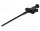 Clip-on probe, pincers type, 60VDC, black, 4mm, Overall len 158mm