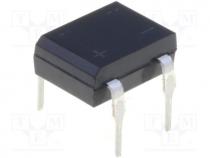 B125FD-DIO - Single phase rectifier bridge, Urmax 250V, If 1A, Ifsm 40A, DIL