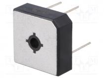 Single-phase bridge rectifier, Urmax 400V, If 50A, Ifsm 500A