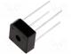 Bridge Rectifiers - Single phase rectifier bridge, Urmax 100V, If 6A, Ifsm 110A, THT