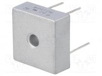 Single-phase bridge rectifier, Urmax 800V, If 15A, Ifsm 300A