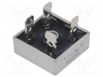   - Single-phase bridge rectifier, Urmax 400V, If 25A, Ifsm 400A