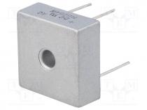 Single-phase bridge rectifier, Urmax 400V, If 25A, Ifsm 400A