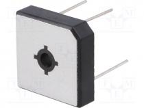 Single-phase bridge rectifier, Urmax  1000V, If  15A, Ifsm  300A