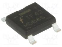 MDB6S - Single phase rectifier bridge, Urmax 600V, If 1A, Ifsm 30A, SMT