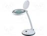 Mobile lamps with magnifier - Desktop magnifier with backlight, Mag 12 dpt,3 dpt, 5W, Plug  EU