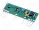 Module  RF, AM receiver, AM, ASK, 433.92MHz, -106dBm, 5VDC, 2.5mA