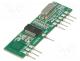 RCRX3-434 - Module  RF, AM receiver, ASK, OOK, 433.92MHz, -108dBm, 2.2÷5.2VDC