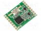 RFM69HW-433S2 - Module  RF, FM transceiver, FSK, 433.92MHz, SPI, 1.8÷3.6VDC, 20dBm