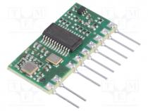 Module  RF, FM transceiver, FSK, 433.92MHz, serial, -113dBm, 12/9mA