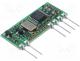 TX-FM-MID - Module  RF, FM transmitter, FM, FSK, 433.92MHz, 3VDC, 10mW, 14mA