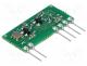 Module  RF, AM transmitter, AM, OOK, 433.92MHz, 3VDC, 5.5mA