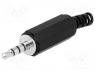  AV - Plug, Jack 3,5mm, male, stereo, with strain relief, ways 4