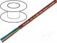 Wire, SiHF, Cu, stranded, 3G1,5mm2, silicone rubber, brown-red