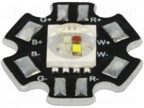 Power LED, STAR, Pmax 5W, 3710-4260K, RGBW, 140, Ø19.91mm, 52lm