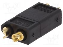 --- - Power connector, 65A, PIN 2, Colour  black