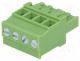 Pluggable terminal block, 5mm, ways 4, angled 90, plug, female