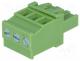 Pluggable terminal block, 5.08mm, ways 3, angled 90, plug, 300V