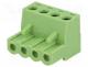 TBW-5.08-K-4P - Pluggable terminal block, 5.08mm, ways 4, straight, plug, female