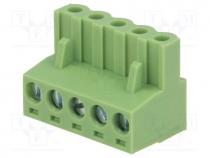 Pluggable terminal block, 5.08mm, ways 5, straight, plug, female