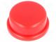 Button cup - Button, round, red, Application  TACTS-24, Ø13mm