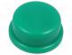 TACT-2BRGN - Button, round, green, Application  TACTS-24, Ø13mm