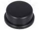 Button cup - Button, round, black, Ø13mm, TACTS-24N-F,TACTS-24R-F