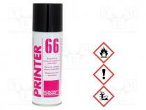 Cleaning agent, PRINTER66, 200ml, spray, can, colourless