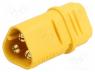 Plug, DC supply, MT30, male, PIN  3, for cable, soldered, 15A, 500V