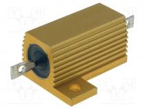 Power resistor - Resistor  wire-wound, with heatsink, screw, 4.7, 25W, 5%