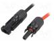 Connector  solar, male + female, straight, 4mm2, with lead, plug