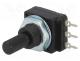 16PMI-22K - Potentiometer  shaft, single turn, 22k, 60mW, PCB, 6mm, plastic