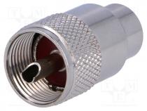 UHF connector - Plug, UHF (PL-259), male, straight, RG213, soldering,twist-on