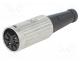 Plug, DIN, female, PIN  7, Layout  270, straight, for cable, 34V, 2A