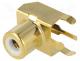 KEYS936 - Socket, RCA, female, angled 90°, THT, brass, gold-plated, on PCBs