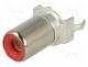 KEYS577 - Socket, RCA, female, straight, THT, brass, tinned, on PCBs