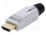 LOG-CHP001 - Connector  HDMI, plug, male, gold-plated, for cable, straight