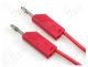 Multimeter accessories - Test lead, 60VDC, 16A, 4mm banana plug-4mm banana plug, Len  1m