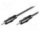 Cable assemblies - Cable, Jack 2.5mm 3pin plug,both sides, 1.5m, black