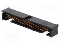 5103308-8 - Socket, IDC, male, PIN  40, straight, THT, gold-plated, 2.54mm