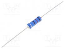 Resistor  power metal, THT, 47, 3W, 5%, Ø5.5x16mm, 350ppm/C