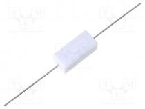 Αντίσταση βαττική - Resistor  wire-wound, cement, THT, 220mΩ, 5W, ±5%, 10x9x22mm