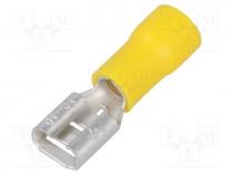 ST-005/Y - Terminal  flat, 6.3mm, 0.8mm, female, 4÷6mm2, crimped, for cable