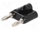 Stackable safety shunt, 4mm banana, 15A, 5kV, black, 39.37mm