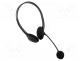 PC-HS0001 - Headphones with microphone, black, Jack 3,5mm, 20÷20000Hz, 32Ω