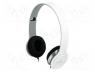 HS0029 - Headphones with microphone, white, Jack 3,5mm, 20÷20000Hz, 32Ω